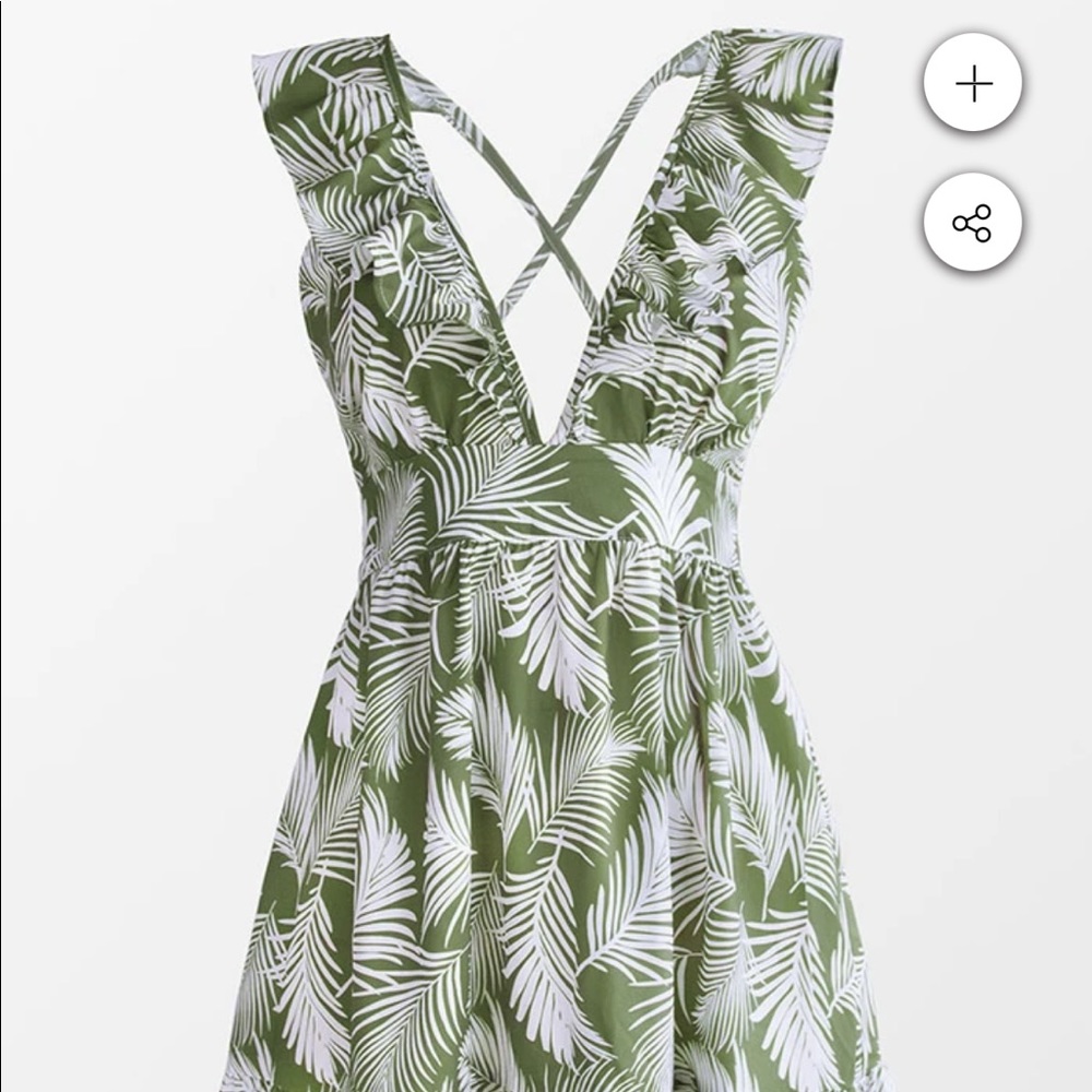 Cupshe green tropical dress